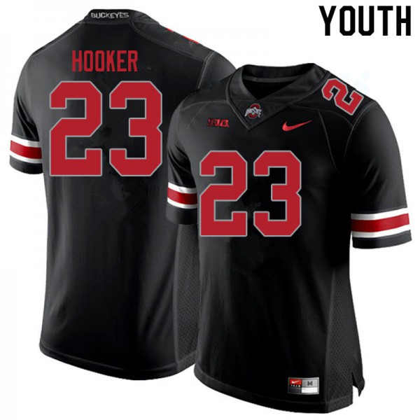Ohio State Buckeyes #23 Marcus Hooker Youth Stitch Jersey Blackout